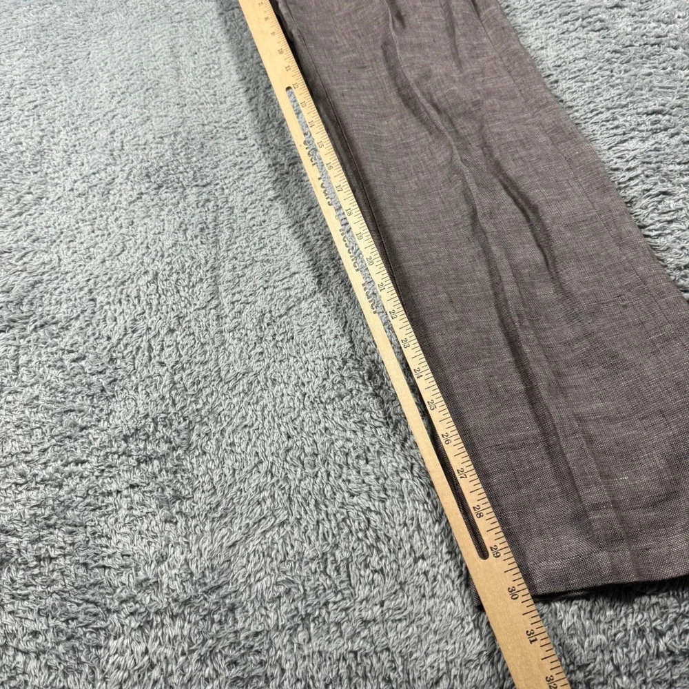 Baird McNutt Linen Pants Slim Fit Flat Front Trousers Mens 30x30 Murano